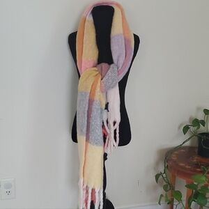 Steve Madden Pastel Plaid Scarf
